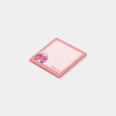 Roze Cartoon Auto Post-it® Notes (Schuin)
