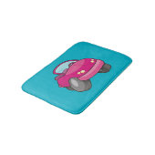 Roze Cartoon Badmat (Gekanteld)