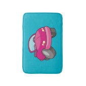 Roze Cartoon Badmat (Voorkant Verticaal)