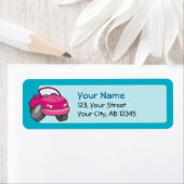 Roze Cartoon Etiket (Insitu)