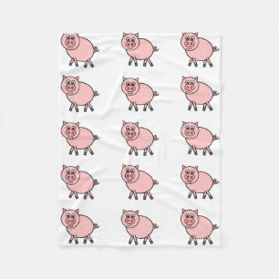 Roze Cartoon Fleece Deken