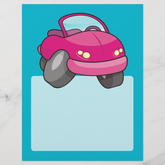 Roze Cartoon Flyer (Achterkant)
