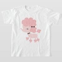 Roze Cartoon Franse Poedel