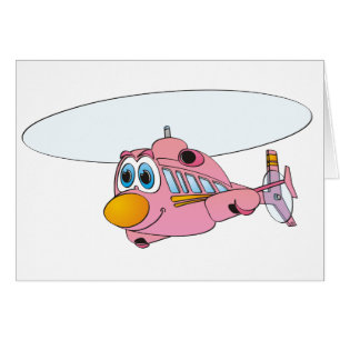 Roze Cartoon helikopter