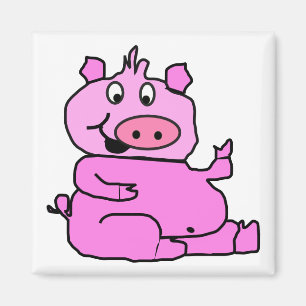 Roze Cartoon Pig Magnet Magneet