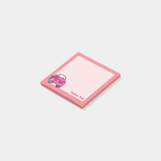 Roze Cartoon Post-it® Notes (Schuin)