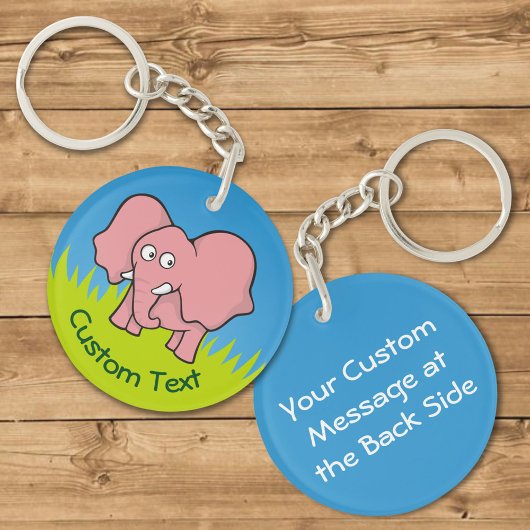 Roze Cartoon Sleutelhanger