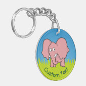 Roze Cartoon Sleutelhanger (Voorkant Links)