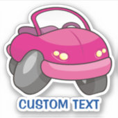Roze Cartoon Sticker (Voorkant)