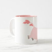 Roze Cartoon Unicorn mok (Voorkant links)