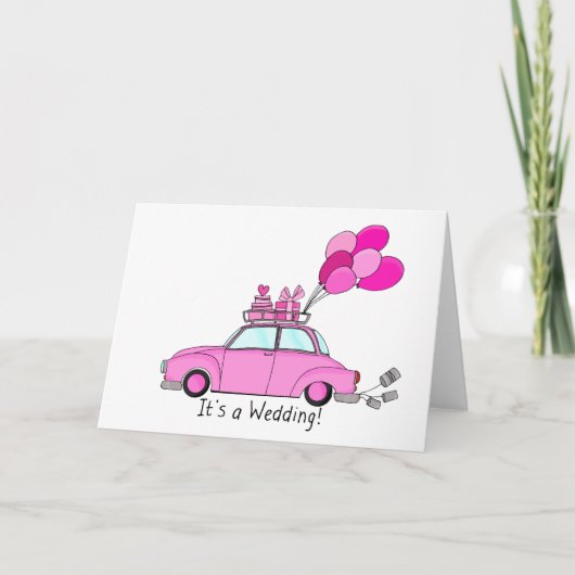 Roze Cartoon wagen Weddenschap (Voorkant)