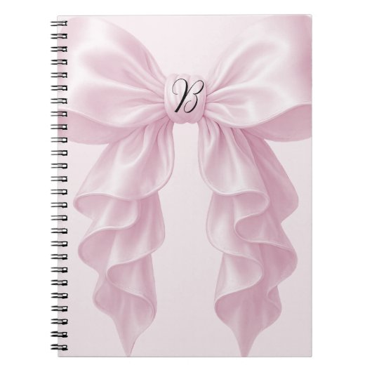 Roze Cascade Ruffle Bow Elegante Posh Girly Notitieboek (Voorkant)
