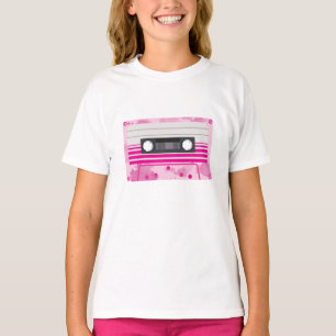 Roze Cassettebandje met Roze Splashes T-shirt