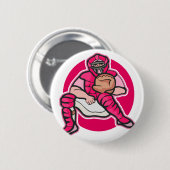 Roze Catcher Ronde Button 5,7 Cm (Voorkant /achterkant)