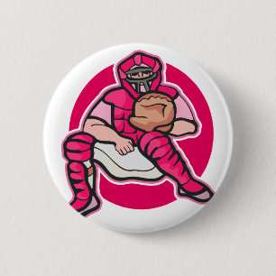 Roze Catcher Ronde Button 5,7 Cm