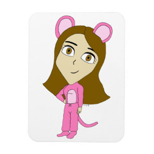 roze catgirl    magneet
