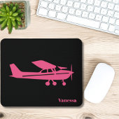 Roze Cessna Vliegtuig Girly Aviation Custom Kantoo Muismat