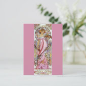 Roze champagne - Art Nouveau Briefkaart (Staand voorkant)