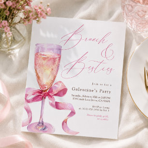 Roze Champagne Boog Brunch & Beste Vriendinnen Gal Kaart