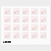 Roze Champagne Bruidsdouche Sticker (Vel)