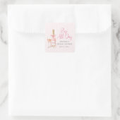 Roze Champagne Bruidsdouche Sticker (Tas)