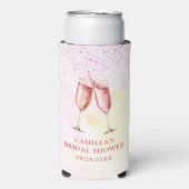 Roze Champagne Bruiloftsfeestje (Seltzer Voorkant)