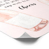 Roze Champagne Bruisend Barbord Poster (Hoek)