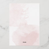 Roze Champagne Brunch Douche Folie Uitnodiging (Achterkant)