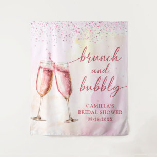 Roze Champagne Brunch En Bruisende Bruidsfeest Wandkleed