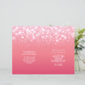 Roze champagne bubble trouwprogramma (Staand voorkant)