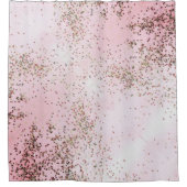 Roze Champagne Confetti  Douchegordijn (Voorkant)