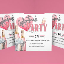 Roze Champagne en Ice Bucket Galentine Party