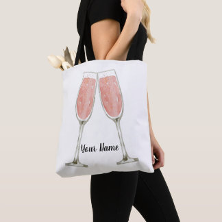 Roze Champagne Gepersonaliseerd Draagtas