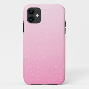 Roze champagne met kleine belletjes achtergrondkun iPhone 11 hoesje