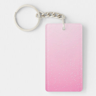 Roze champagne met kleine belletjes achtergrondkun sleutelhanger