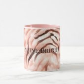 Roze Champagne Roos Glam Zebra Mok (Midden)