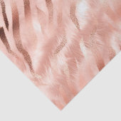 Roze Champagne Roos Glam Zebra Tissuepapier (Detail)