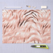 Roze Champagne Roos Glam Zebra Tissuepapier (Craft)