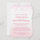 Roze champagne sparkle bubbels bruiloft uitnodigen kaart (Achterkant)