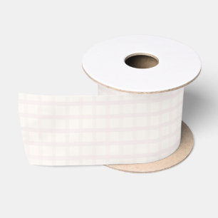 Roze Champagnetinten en Crème Witte Gingham Patroo Lint