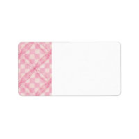 ROZE CHECK QUILT ADRESETIKETTEN