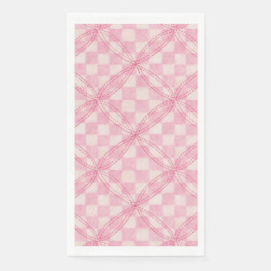 ROZE CHECK QUILT Gastenhanddoek Papieren servetten