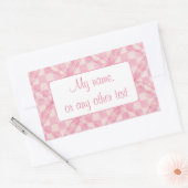 ROZE CHECK QUILT Rechthoek Matte Stickers (Envelop)