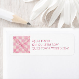 ROZE CHECK QUILT Retouradreslabels Etiket