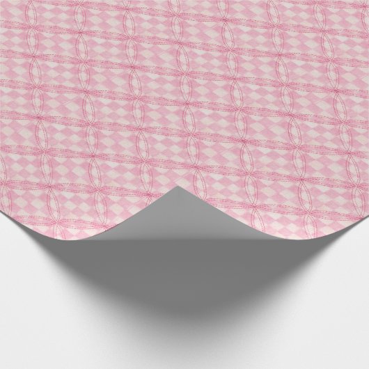 ROZE CHECK QUILT wrapping papier (Hoek)