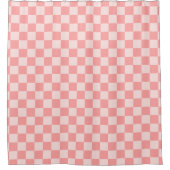 Roze checkboard douchegordijn (Voorkant)