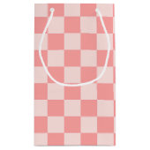 Roze checkboard klein cadeauzakje (Achterkant)