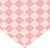 Roze checkboard korte tafelloper (Hoek)