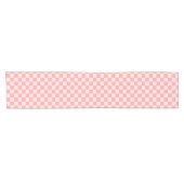 Roze checkboard korte tafelloper (Horizontaal)