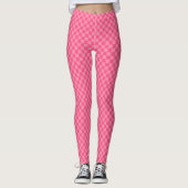 Roze checkboard leggings (Voorkant)